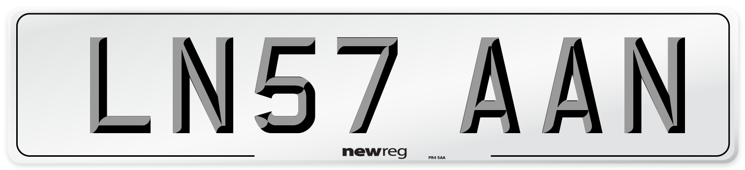 LN57 AAN Number Plate from New Reg